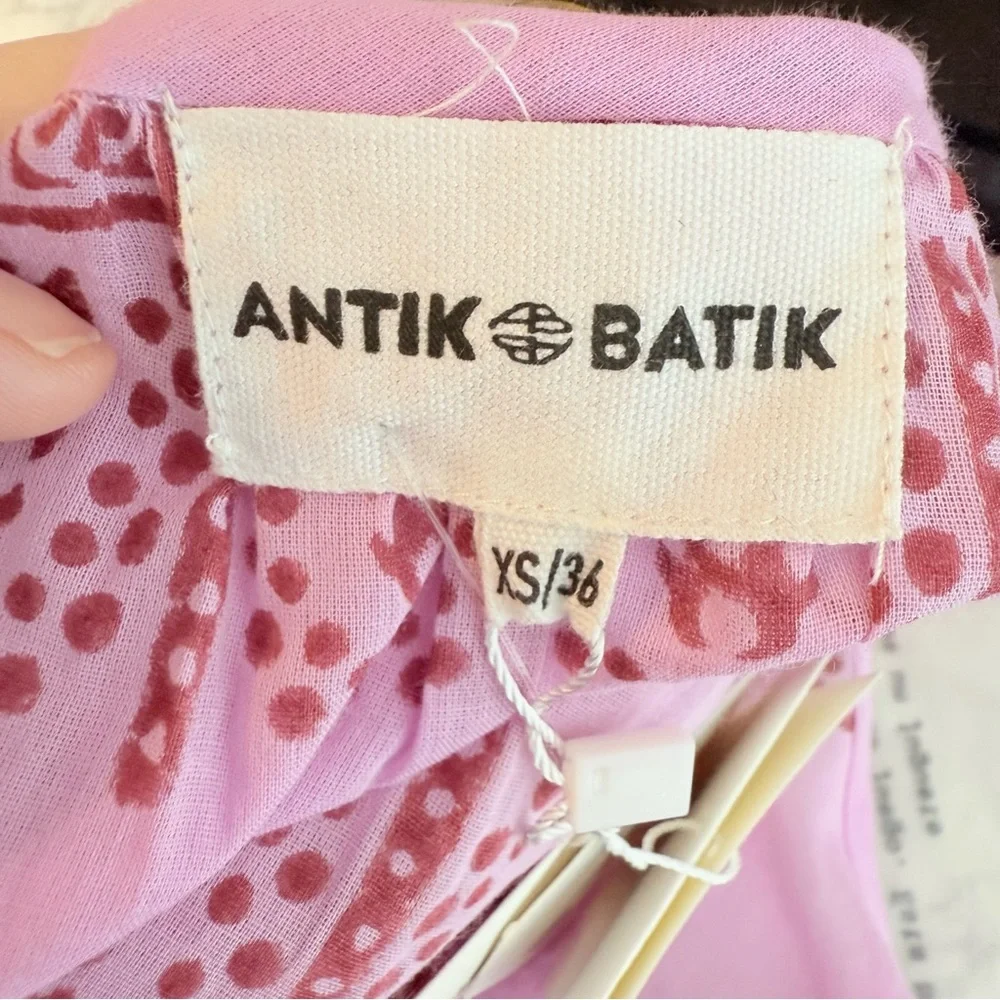 Antik Batik Pink and Red Nail Mini Boho Dress size XS NWT - Picture 4 of 8